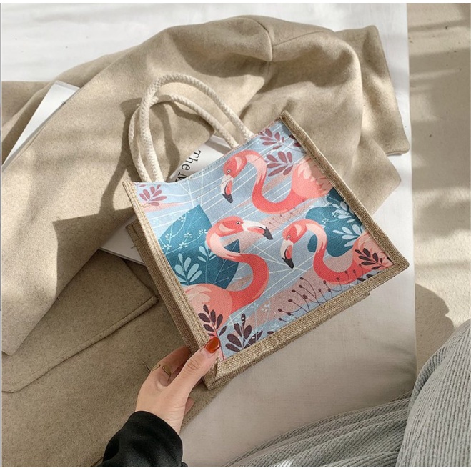 Túi cói mini dễ thương cute cá tính phong cách Vintage thời trang Trương Gia 04 bảo vệ môi trường