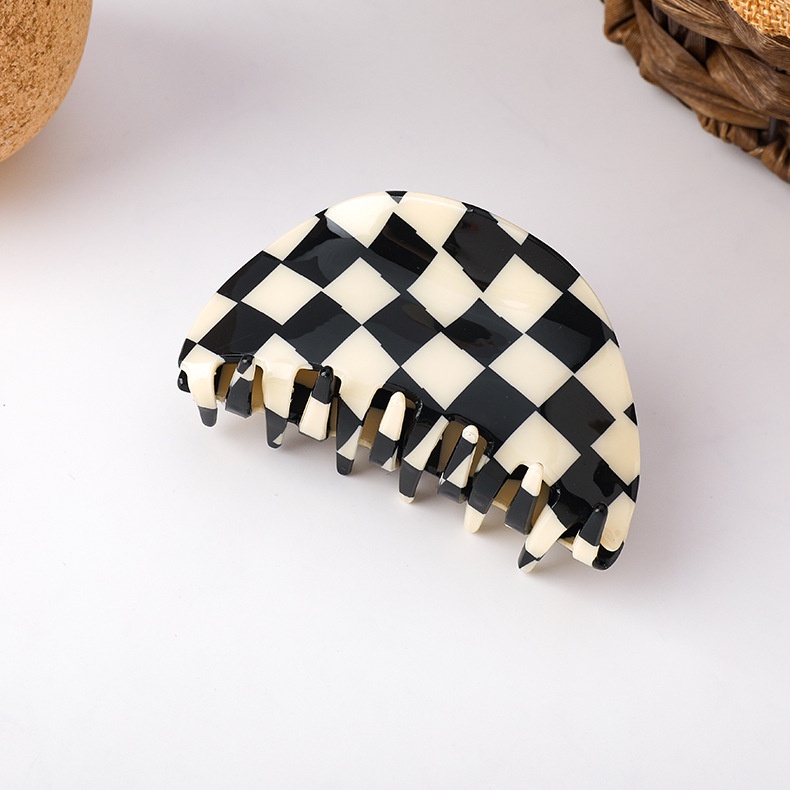 (0413) Cặp Tóc Caro Vòm Cá Tính Phong Cách