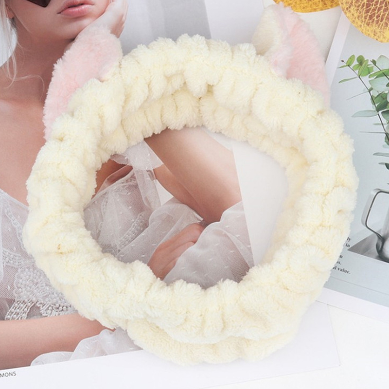 (Hàng Mới Về) Băng Đô Rửa Mặt Hình Tai Mèo Đáng Yêu