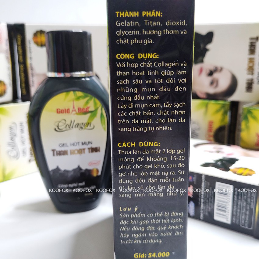 [LỘT SẠCH] Bình Gel Lột Mụn Than Hoạt Tính Gold Bee 100% thiên nhiên - Sạch Mụn, Không Rát, Không To Chân Lông - KOOFOX | BigBuy360 - bigbuy360.vn