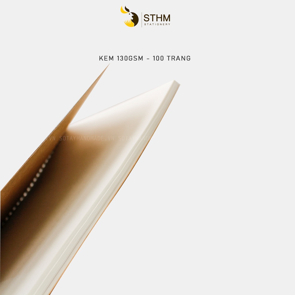 Sổ tay vẽ chì - Sketchbook - Giấy kem trơn 130gsm - [STHM stationery]