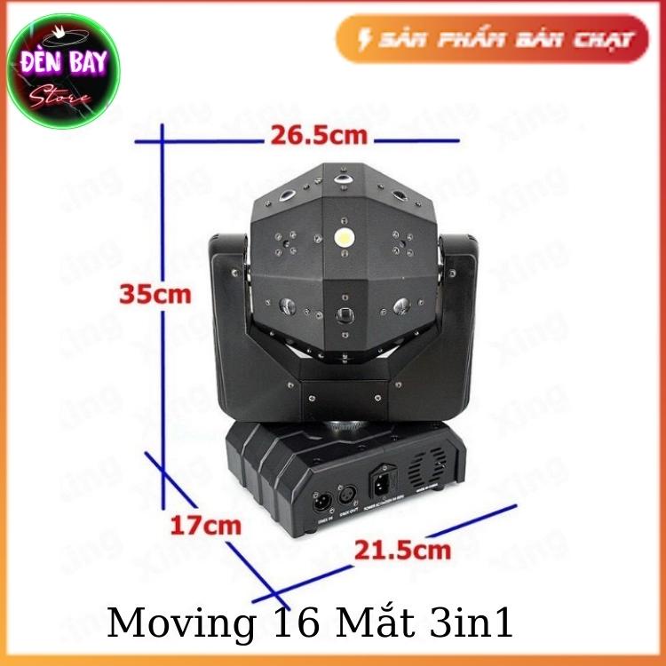 Đèn Moving 16 Mắt 3in1 Laser Dùng Cho Phòng Bay, Bar, Sân Khấu, Cảm biến nhạc
