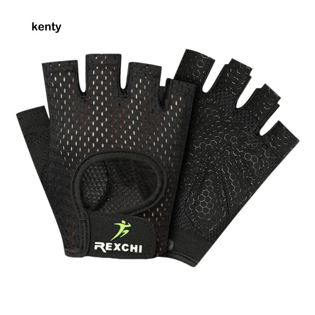 Kt kt kt★Rexchi 1 Đôi Găng Tay Thể Thao Hở Ngón Chống Trượt