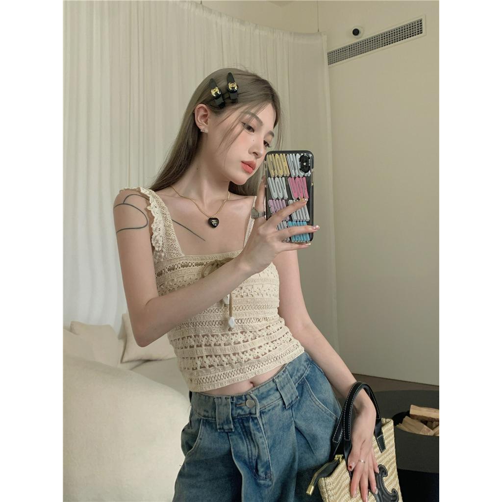 Áo Hai Dây Xếp Ly Phối Dây Thắt Thời Trang Mùa Hè Sành Điệu 62736