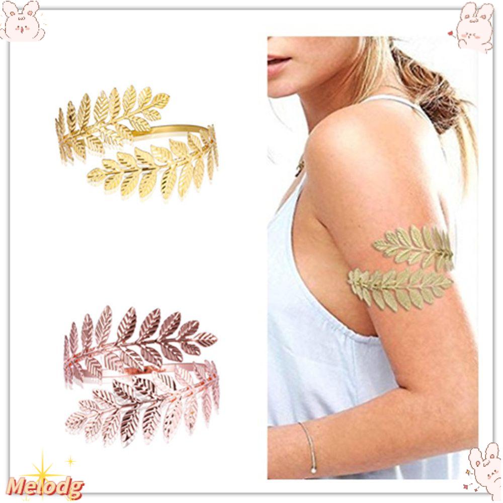 Vòng Đeo Cánh Tay Bằng Kim Loại Dạng Chuỗi Lá Tròn Thời Trang Cho Nữ