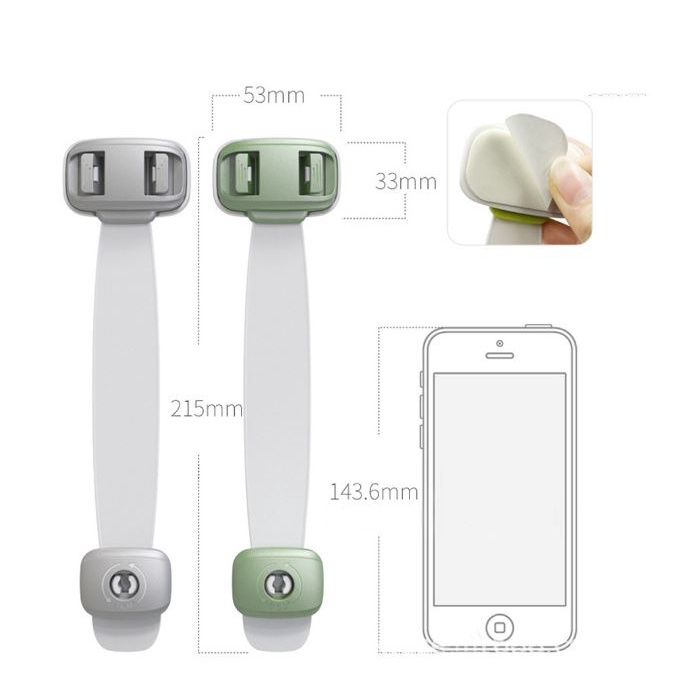 Khóa tủ lạnh, khóa tủ an toàn cho bé cao cấp Looktosee