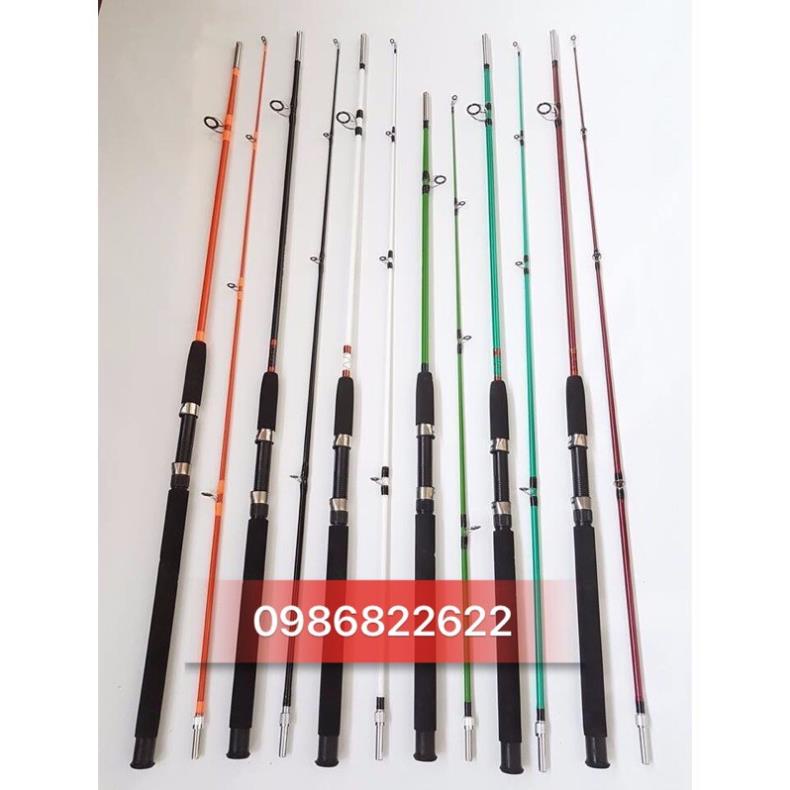 Cần câu shimano/crocodlle 2 khúc đặc màu 1m65 1m8 2m1 2m4 2m. Cần câu Shimano. Cần câu đặc