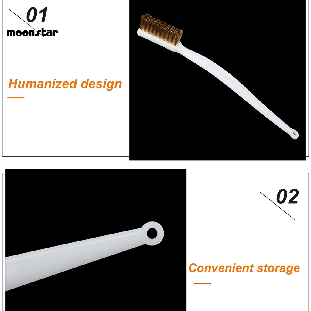 MS   Comfortable Cleaning Toothbrush 3D Printer Heater Block Cleaning Brush Wear-resistant for Typewriters