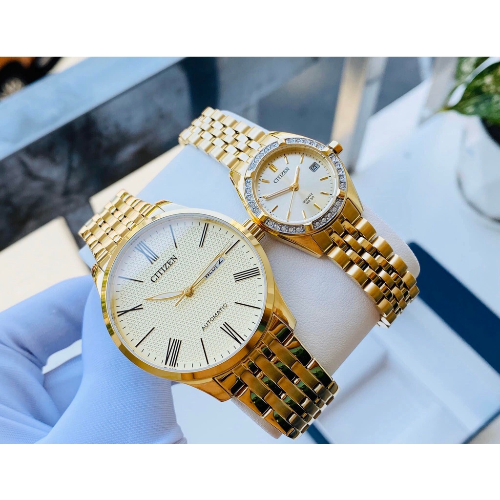 Đồng Hồ Cặp CITIZEN NH8352-53P - EU6062-50P Chính Hãng Tặng Dây Da Cao Cấp