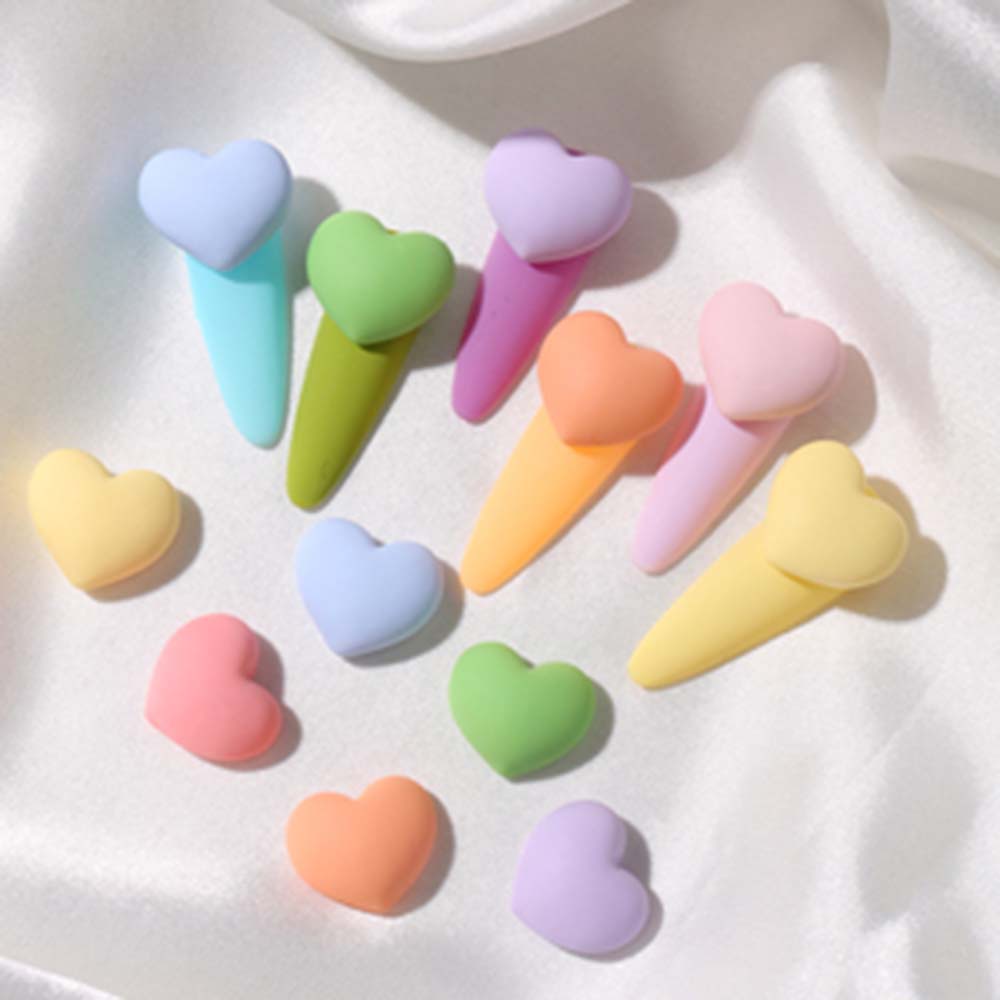 [Hàng mới về] Phụ kiện trang trí móng tay hình trái tim ba chiều thời trang Nhật Bản