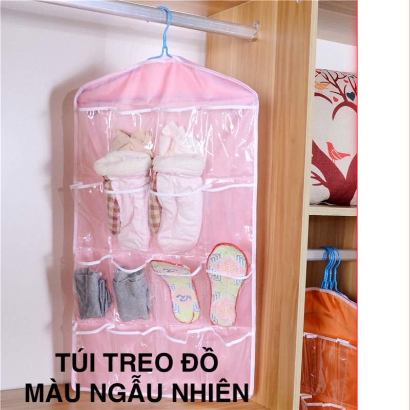 Túi Treo Nhiều Ngăn (Ô) Đựng Đồ Lót, Quần Áo Lót, Tất Vớ, Đồ Dùng 2 Mặt - Có Móc Treo GALA HOME