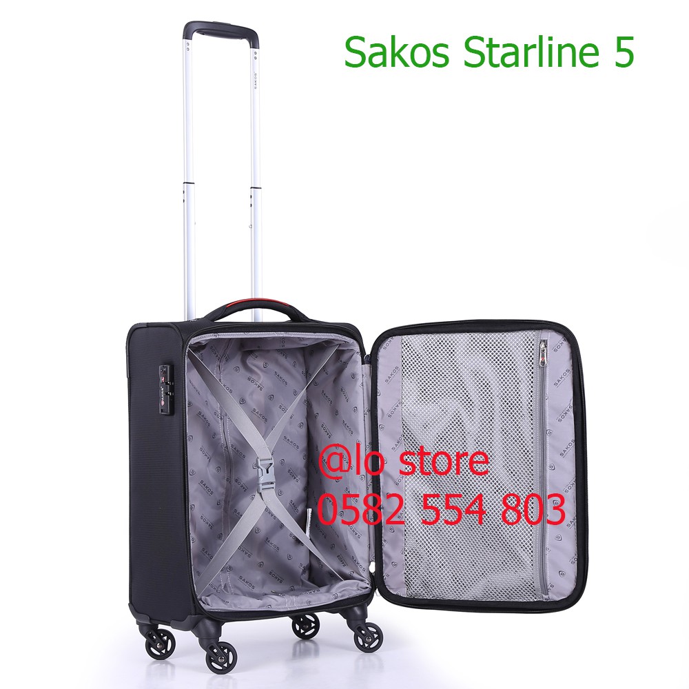 Vali vải siêu nhẹ Sakos Starline 5 (36 x 23 x 56 cm)