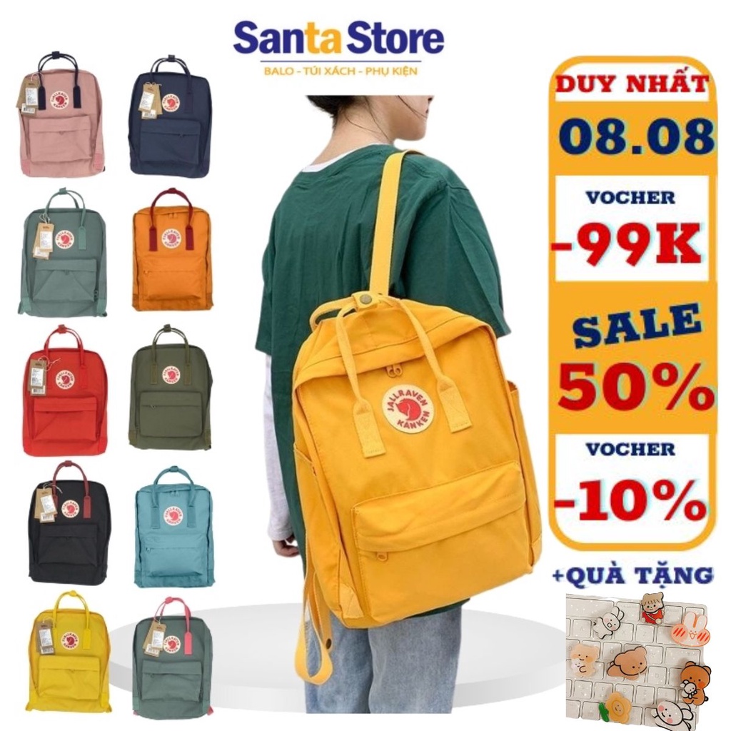 Balo nam nữ đi học thời trang ulzzang Hàn Quốc SANTA STORE Ba lô cặp học sinh đẹp đựng laptop, vải chống nước cao cấp