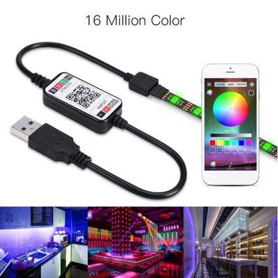 Dây kết nối LED Dây RGB Chỉnh Màu qua APP điện thoại cắm nguồn 12v
