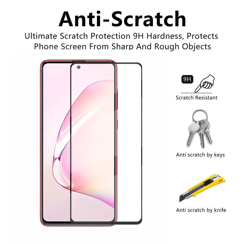 Tempered Glass Samsung Note 10 Lite Full Coverage Samsung Galaxy S10 Lite M31 A30 A30S A31 A51 A70S A71 A01 A70 A50 A50S Screen Protector Glass Protective Film