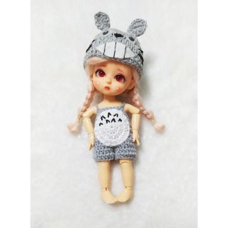 Set Totoro bằng len size búp bê bjd 1/8, Baboliy