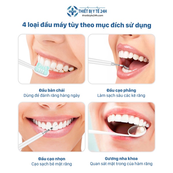 Máy Lấy Cao Răng [Freeship] Máy Cạo Vôi Răng - Bảo Vệ Chân Răng, Duy Trì Tuổi Thọ Cho Răng, Giữ Cho Răng Trắng Sáng