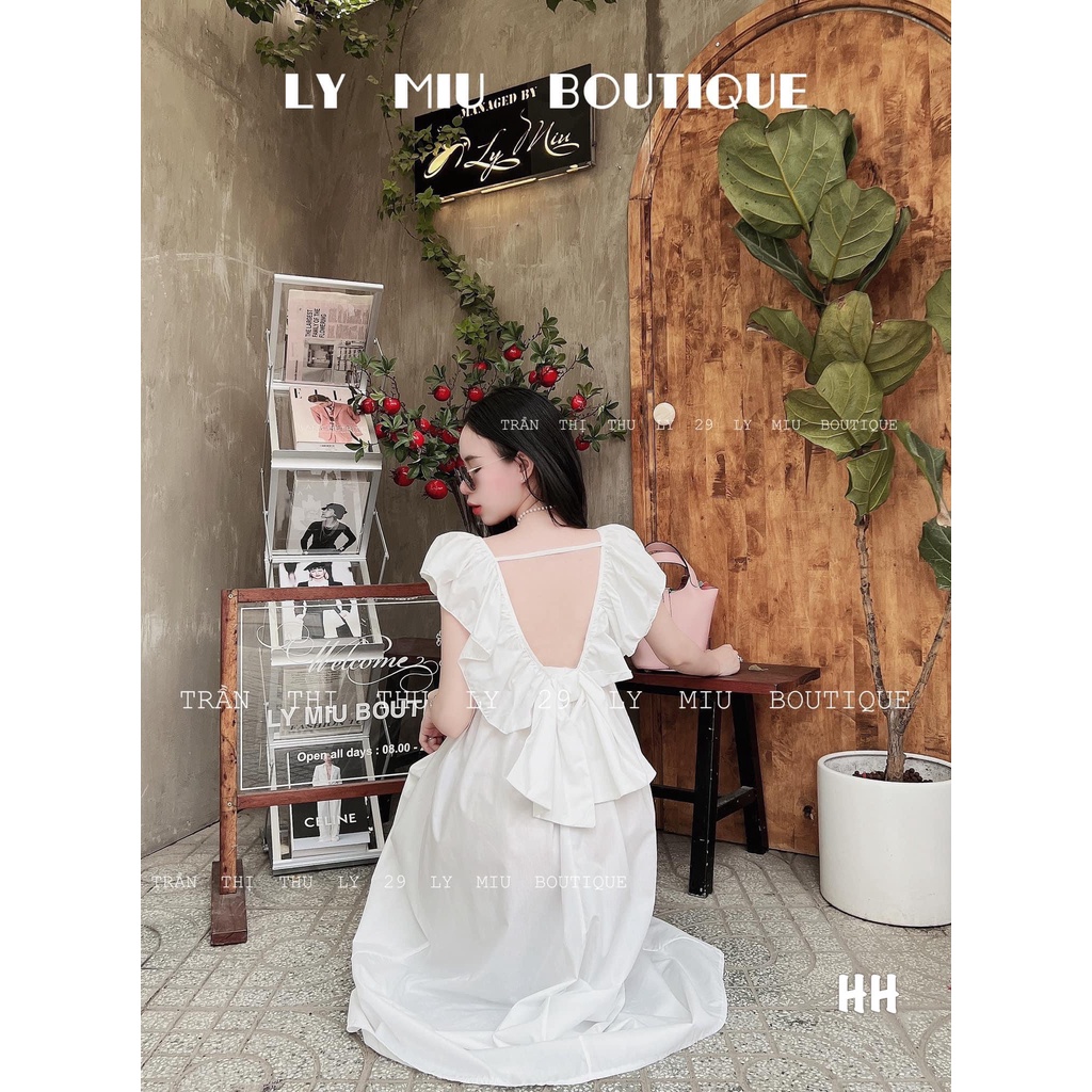Đầm Nữ 2 Dây Đi Biển Buộc Nơ Sau, Váy Nữ Babydoll Trơn Dáng Dài Xinh Xắn Minxu Shop VAY07