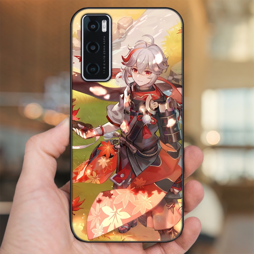Ốp lưng Vivo V20 SE viền đen in hình Kazuha Genshin Impact