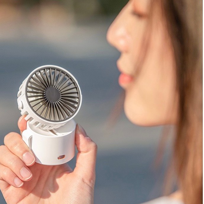 Quạt mini cầm tay tích điện/ Quạt tích điện mini  3 cấp độ gió | BigBuy360 - bigbuy360.vn