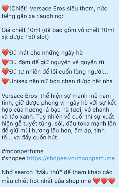 [Mẫu thử] Nước hoa Nam Versace Eros | BigBuy360 - bigbuy360.vn
