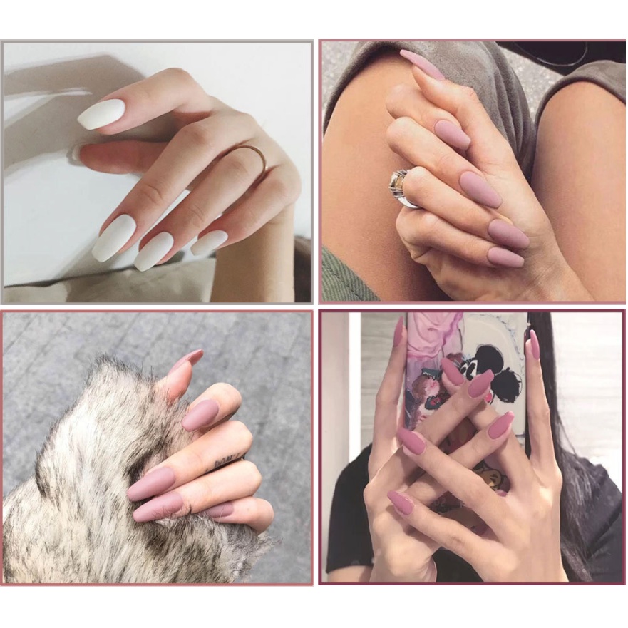 Bộ 24 móng tay giả /Freeship/ móng giả làm nail MOS