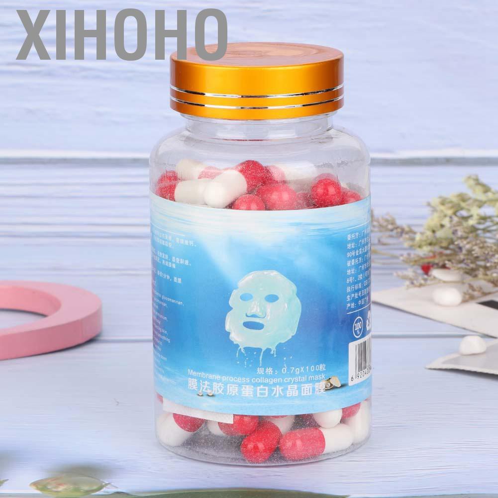 (Hàng Mới Về) Set 100 Mặt Nạ Viên Pha Lê Collagen Dưỡng Ẩm Chống Lão Hóa Tự Làm