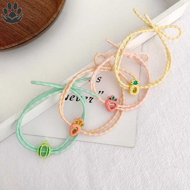 Dây cột tóc co giãn mặt trái cây khoét rỗng tùy chọn ngọt ngào dễ thương phong cách Hàn Quốc cho nữ