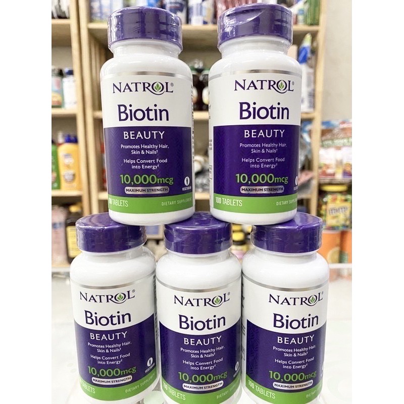 V.iên uống Natrol Biotin 10000 mcg Mỹ
