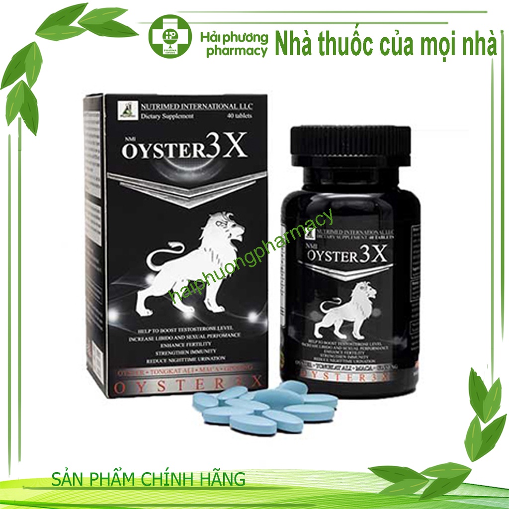 Oyster3x USA - Hỗ trợ điều trị yếu sinh lý, xuất tinh sớm, rối loạn cương dương, tinh trùng yếu