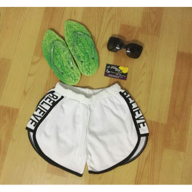 Quần đùi hot, Quần sooc lưng thun in chữ Free Size 38-56kg