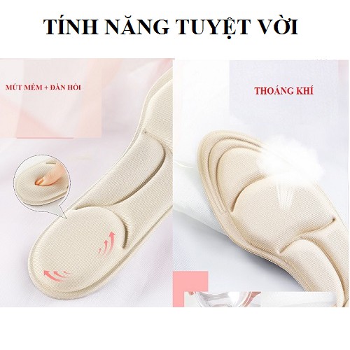 Lót giày thể thao đa năng 4D, thiết kế vòm giúp massage và hút mồ hôi chân – PK32