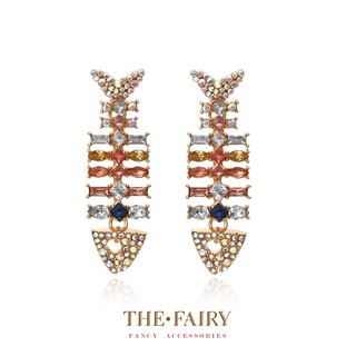 Bông tai xương cá đính đá [ BT67 ]