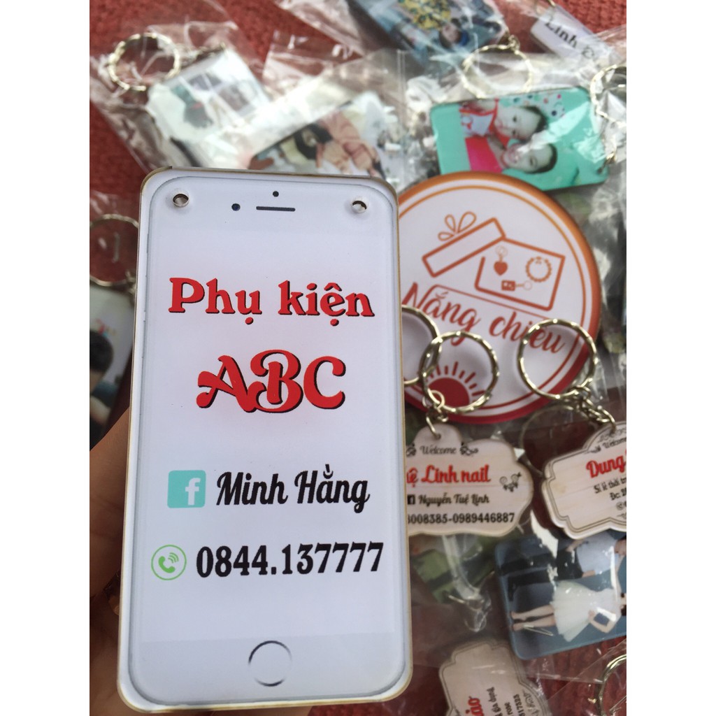 Bảng hiệu mica in thương hiệu shop của bạn - Khung hình chữ nhật đơn giản - Free thiết kế - Dụng cụ chụp ảnh