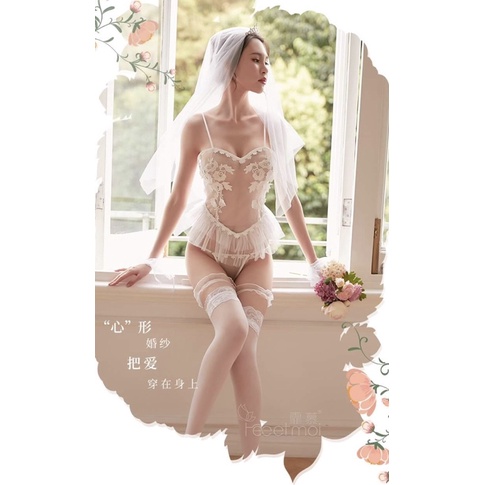 Set cosplay cô dâu [ Tặng full phụ kiện ] vừa quyến rũ vừa xinh đẹp