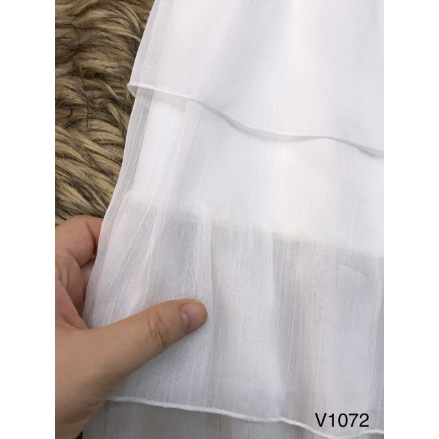 [ xả kho ] MiD Đầm cổ V 3 tầng V1072 Mie Design ảnh thật