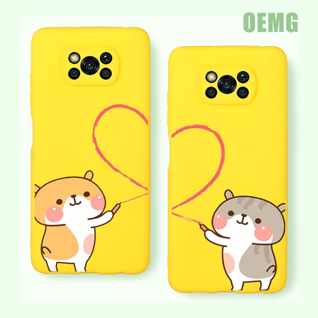 Ốp điện thoại họa tiết cặp đôi hoạt hình dễ thương cho for XIAOMI POCO X3 PRO GT NFC F3 M3 M2 REDMI NOTE 9 10 9S 10S PRO ZJ031