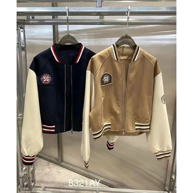 Áo bomber dập chữ hàng QC loại 1