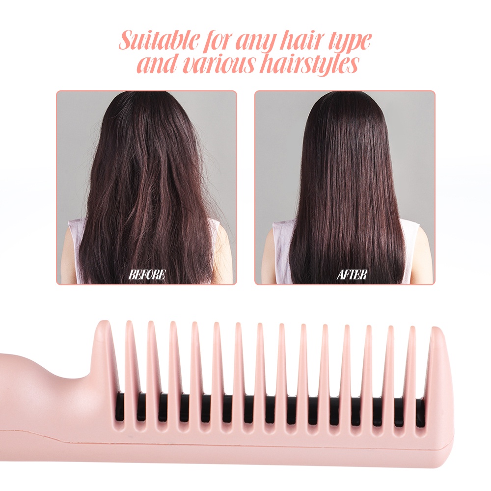Lược Điện Duỗi / Uốn Tóc Ion Âm 2 Trong 1 Không Dây