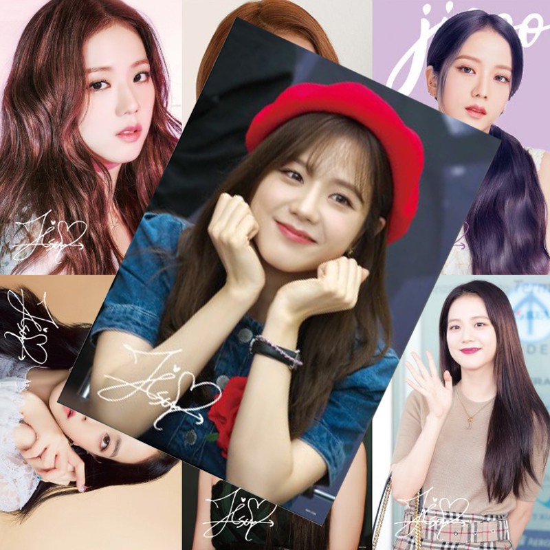 Set 8 tấm ảnh ngôi sao Hàn Quốc Jisoo Blackpink trang trí cực đẹp cho fan