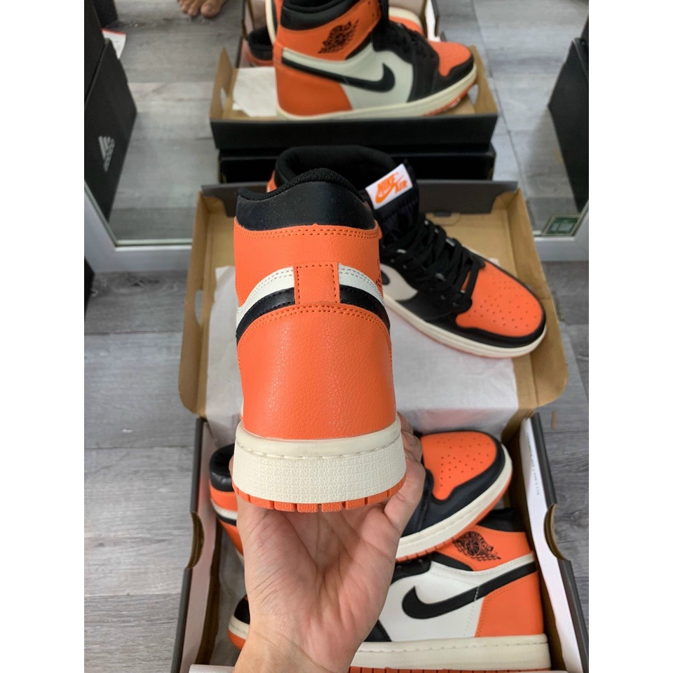 Giày Sneaker thể thao, Jordan1 Cam , JD1 cổ cao màu cam Bản Quảng Châu Cao Cấp Full Box_ tặng kèm box BV