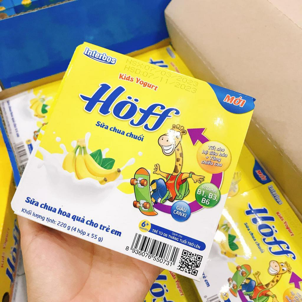 Sữa Chua trẻ em Hoff bốn vị vỉ 4 hộp