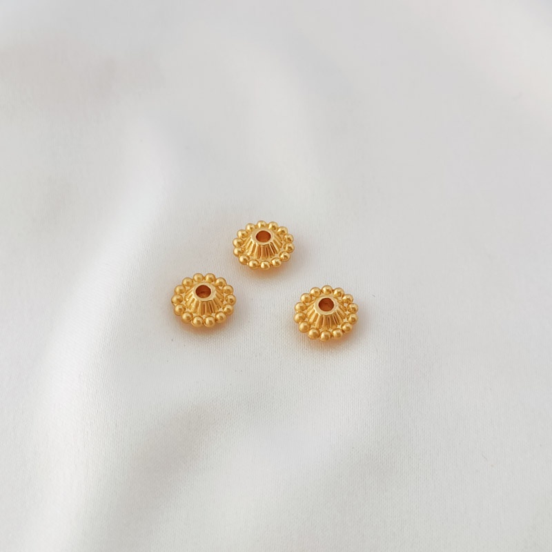 Bộ 10 Phụ Kiện Hình Bướm Màu Vàng Kim Mặt Nhám Dùng Làm Trang Sức DIY