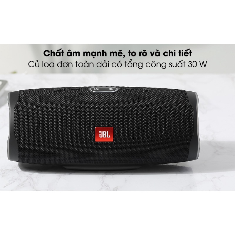 Loa Bluetooth JBL Charge 4 Chính Hãng - Loa JBL Chính Hãng Công Suất 30W Sử Dụng Liên Tục 20 Giờ , Kháng Nước IPX7
