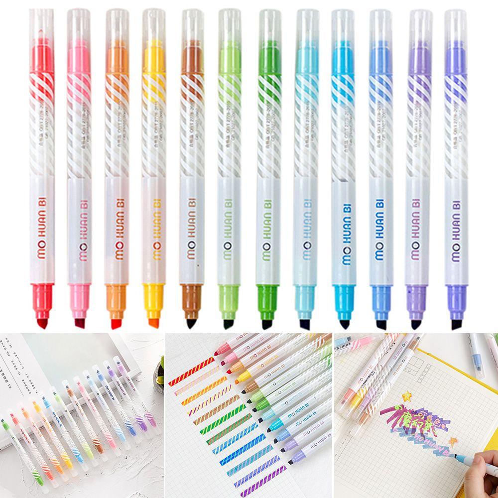 LAYOR1 Set 12 Bút Dạ Quang Nhiều Màu Sắc