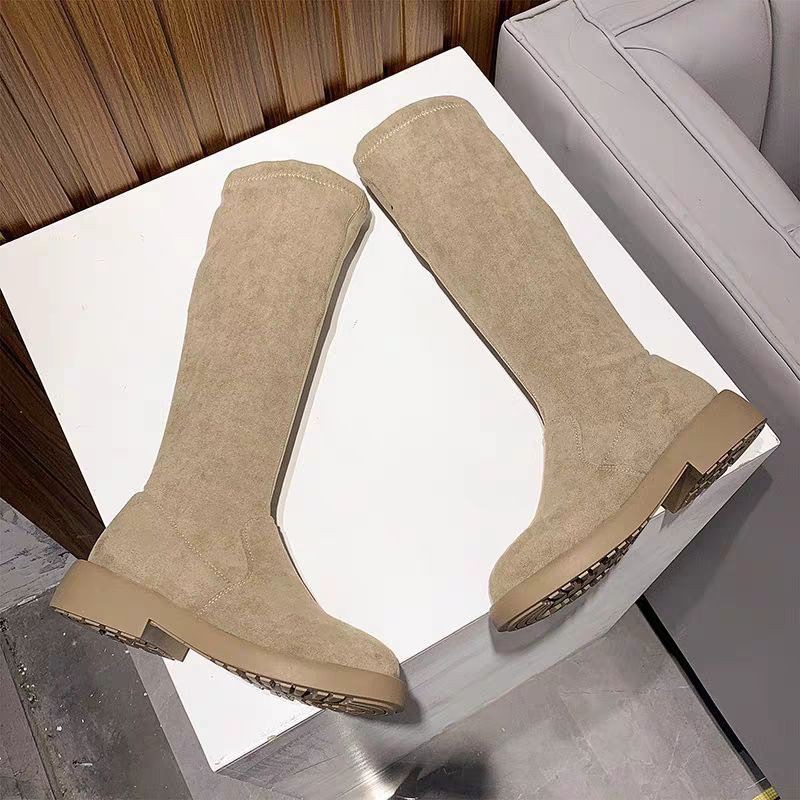 Sẵn đủ size 35-39 Boots đùi da lộn siêu mềm co dãn dành cho năm 2022, hàng quảng châu loại đẹp