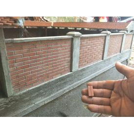 100 viên - GẠCH THẺ Mini 20x10x5mm, Gạch Đất Sét Nung Mô Hình, Tiểu Cảnh.