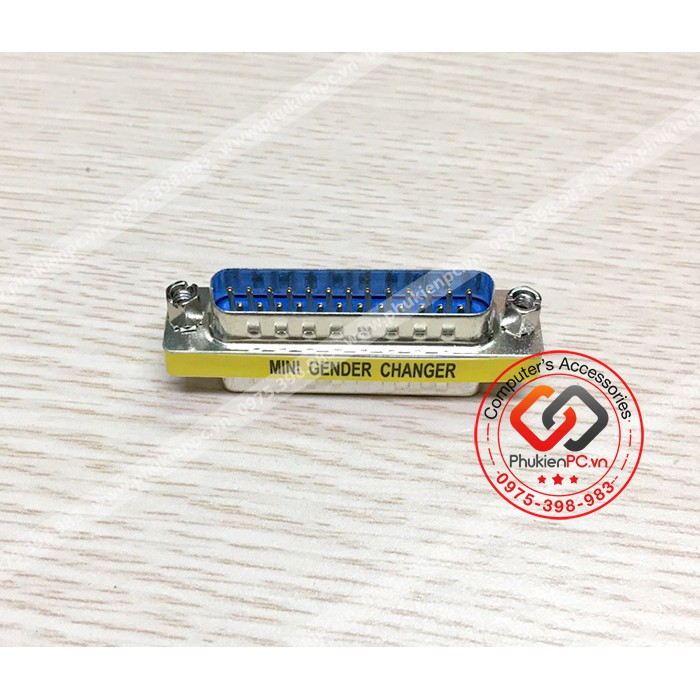 Đầu nối DB25 Male to Male, nối 25Pin đực sang đực. Sửa dụng nối 2 cáp COM DB25, LPT lại với nhau, cho máy công nghiệp