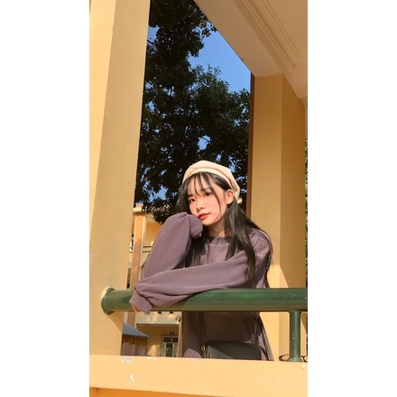 Áo nỉ MAINE in chữ, Áo Sweater nỉ chui đầu Ulzzang Basic