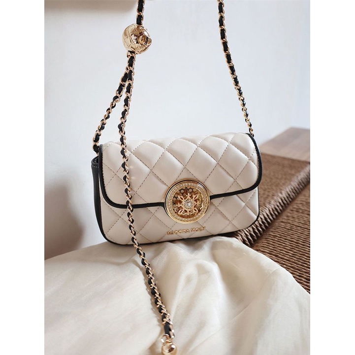 Túi Xách Đeo Vai Kiểu Vuông Nhỏ Phối Dây Xích Thời Trang Mùa Hè Dành Cho Nữ